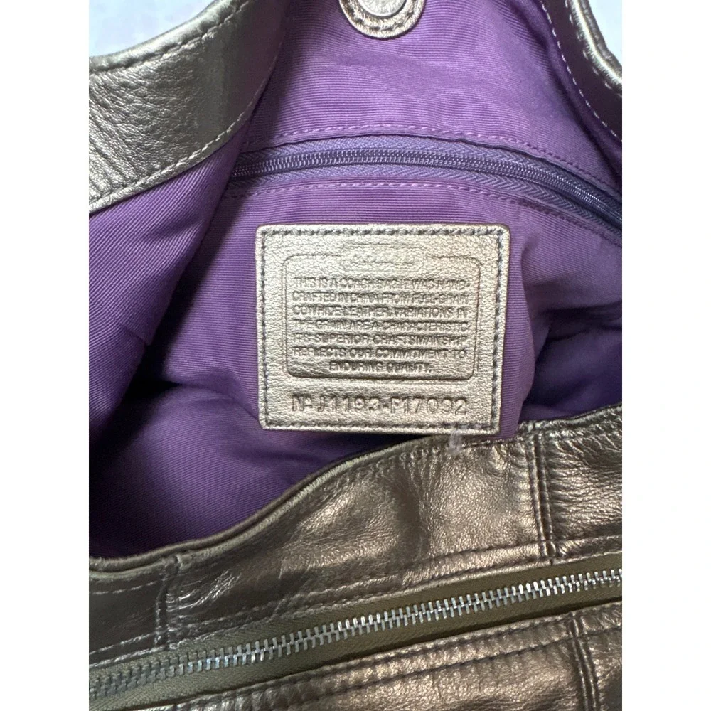 Coach Soho Lynn Hobo Shoulder Bag Metallic Finish style #F17092